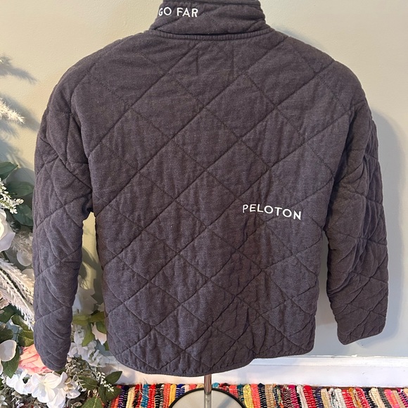 Peloton Jackets & Blazers - Peloton Waffle Coat Button Front Together We Go Far Gray Small